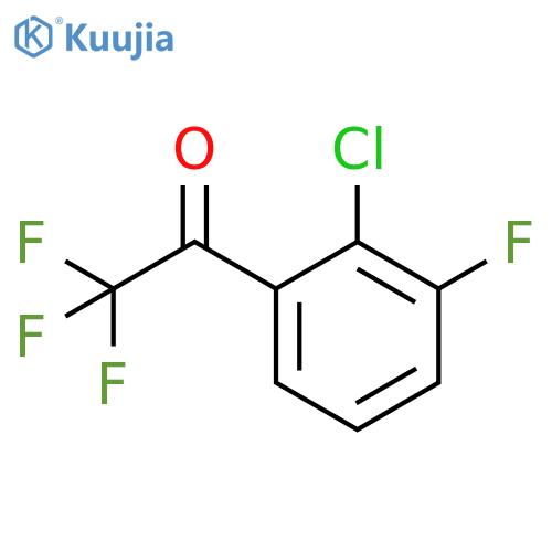 1-(2-chloro-3-fluorophenyl)-2,2,2-trifluoroethan-1- one structure