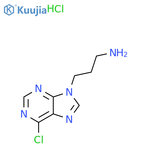 3-(6-chloro-9H-purin-9-yl)propan-1-amine hydrochloride structure