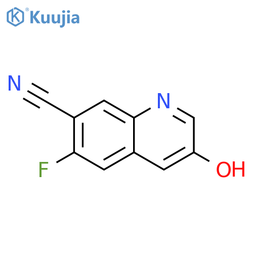 7-Quinolinecarbonitrile, 6-fluoro-3-hydroxy- structure