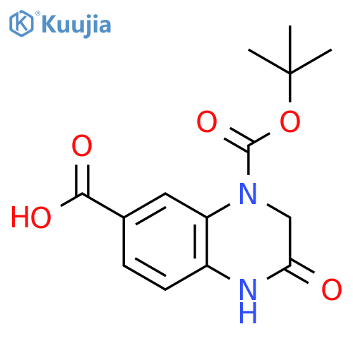 1,7(2H)-Quinoxalinedicarboxylic acid, 3,4-dihydro-3-oxo-, 1-(1,1-dimethylethyl) ester structure
