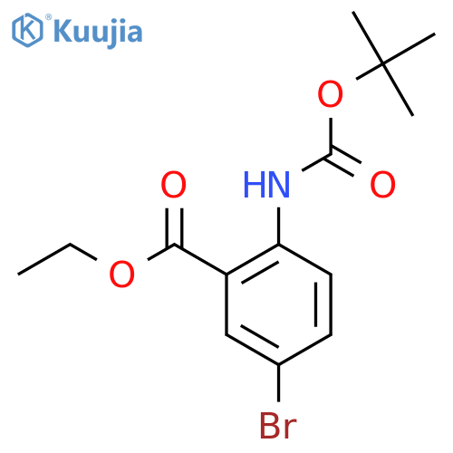 Ethyl 5-bromo-2-{[(tert-butoxy)carbonyl]amino}benzoate structure
