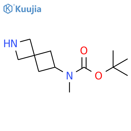 tert-butyl N-(2-azaspiro[3.3]heptan-6-yl)-N-methyl-carbamate structure