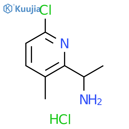 1-(6-chloro-3-methyl-2-pyridyl)ethanamine;dihydrochloride structure