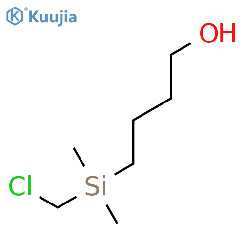 4-[chloromethyl(dimethyl)silyl]butan-1-ol structure