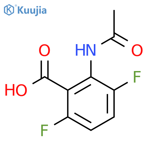2-Acetamido-3,6-difluorobenzoic acid structure