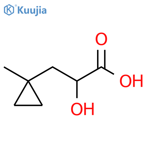 Cyclopropanepropanoic acid, α-hydroxy-1-methyl- structure