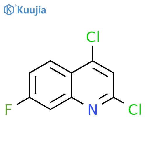 2,4-dichloro-7-fluoroquinoline structure