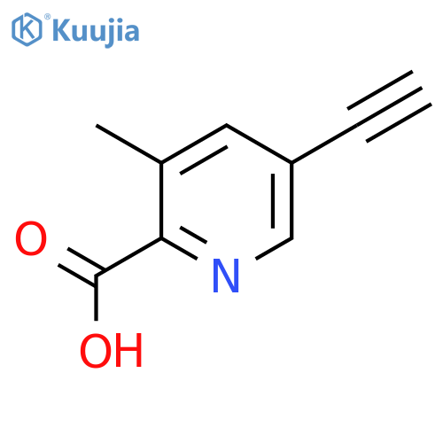 5-Ethynyl-3-methylpyridine-2-carboxylic acid structure