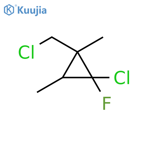 Cyclopropane, 1-chloro-2-(chloromethyl)-1-fluoro-2,3-dimethyl- structure