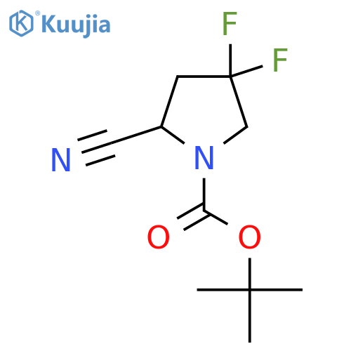 TERT-BUTYL 2-CYANO-4,4-DIFLUOROPYRROLIDINE-1-CARBOXYLATE structure