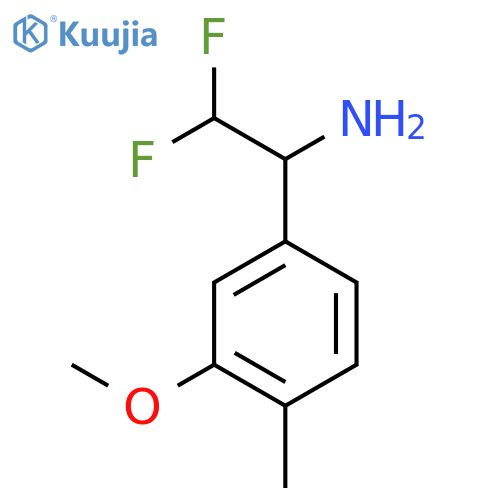 2,2-Difluoro-1-(3-methoxy-4-methylphenyl)ethan-1-amine structure