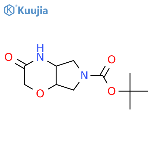 Tert-butyl 3-oxo-4a,5,7,7a-tetrahydro-4H-pyrrolo[3,4-b][1,4]oxazine-6-carboxylate structure