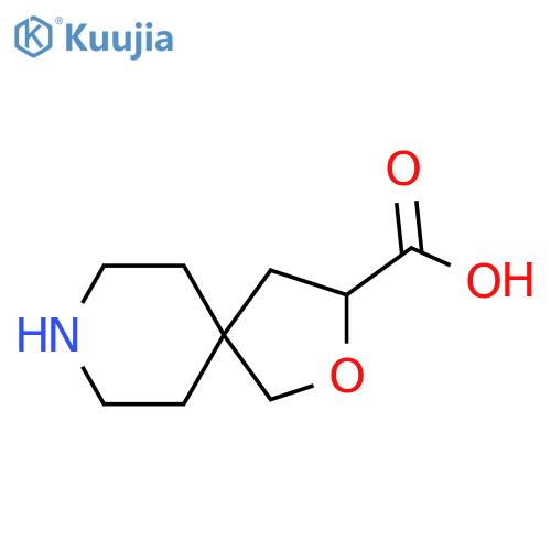 2-Oxa-8-azaspiro[4.5]decane-3-carboxylic acid structure