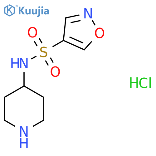 N-Piperidin-4-ylisoxazole-4-sulfonamide hydrochloride structure