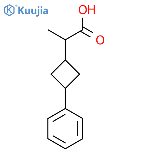 2-(3-Phenylcyclobutyl)propanoic acid structure