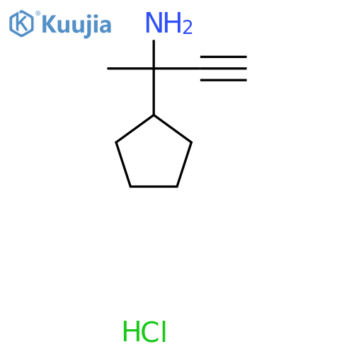2-Cyclopentylbut-3-yn-2-amine hydrochloride structure