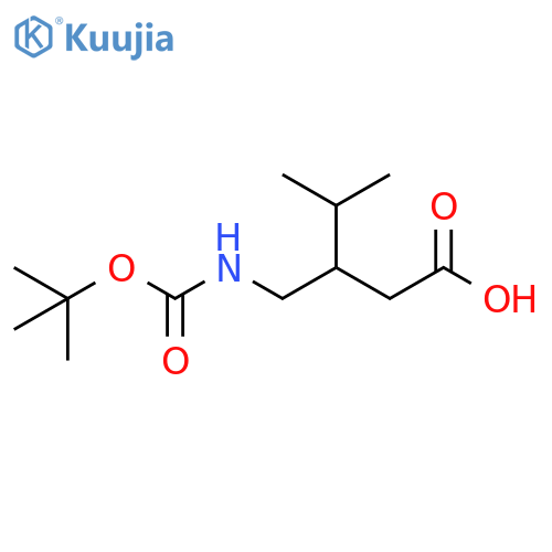Pentanoic acid, 3-[[[(1,1-dimethylethoxy)carbonyl]amino]methyl]-4-methyl- structure