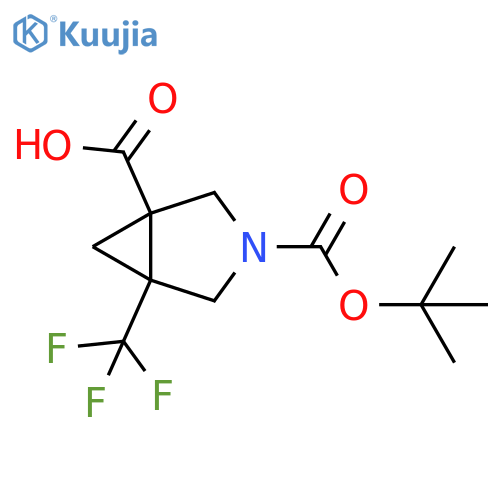 3-Azabicyclo[3.1.0]hexane-1,3-dicarboxylic acid, 5-(trifluoromethyl)-, 3-(1,1-dimethylethyl) ester structure