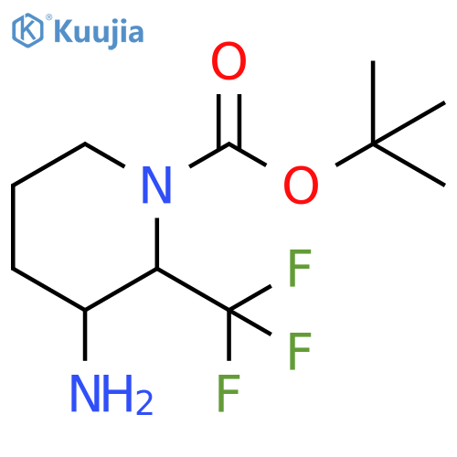 tert-butyl 3-amino-2-(trifluoromethyl)piperidine-1-carboxylate structure
