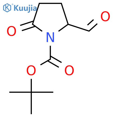 tert-Butyl 2-formyl-5-oxopyrrolidine-1-carboxylate structure