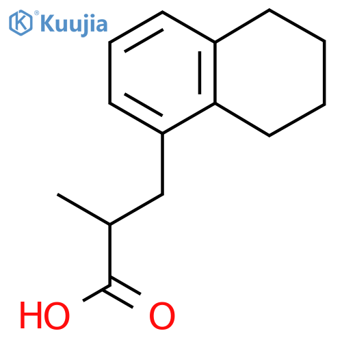 2-Methyl-3-(5,6,7,8-tetrahydronaphthalen-1-yl)propanoic acid structure