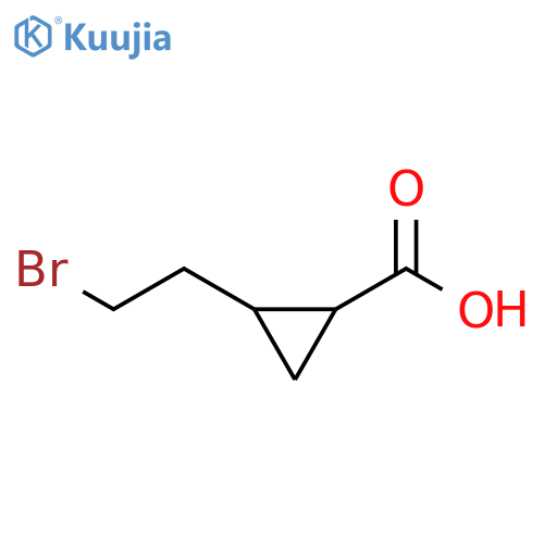 Cyclopropanecarboxylic acid, 2-(2-bromoethyl)- structure