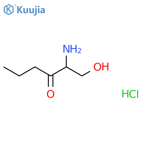 2-amino-1-hydroxy-3-hexanone,monohydrochloride structure