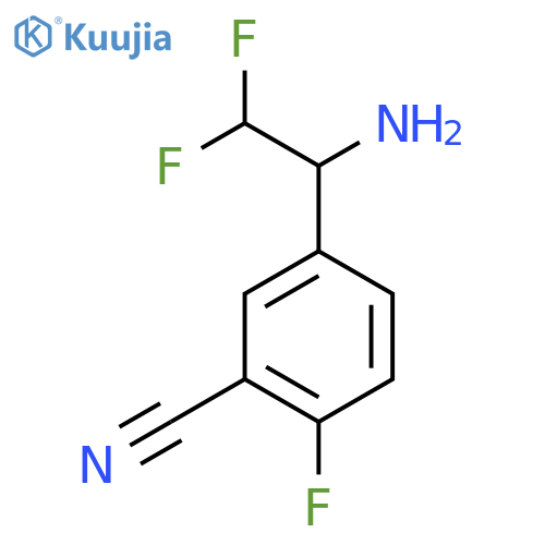 5-(1-Amino-2,2-difluoroethyl)-2-fluorobenzonitrile structure