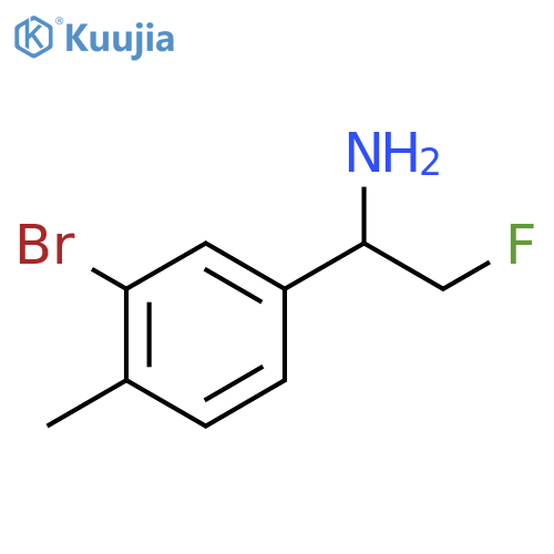 1-(3-bromo-4-methylphenyl)-2-fluoroethan-1-amine structure