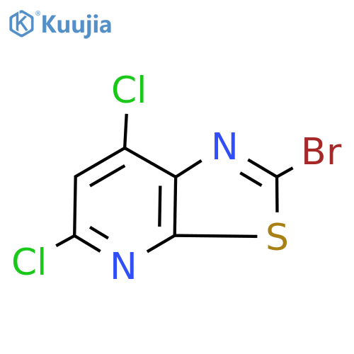 Thiazolo[5,​4-​b]​pyridine, 2-​bromo-​5,​7-​dichloro- structure