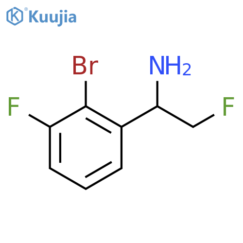 Benzenemethanamine, 2-bromo-3-fluoro-α-(fluoromethyl)- structure