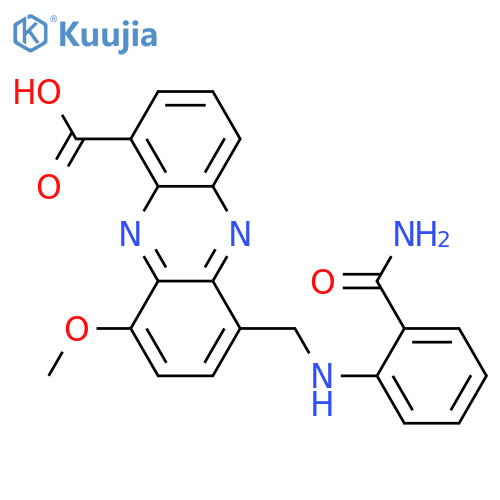 6-(Aminomethyl)-9-hydroxy-1-phenazinecarboxylic acid; Me ether, N-[2-(aminocarbonyl)phenyl] structure