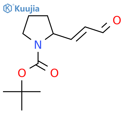 Tert-butyl 2-(3-oxoprop-1-en-1-yl)pyrrolidine-1-carboxylate structure
