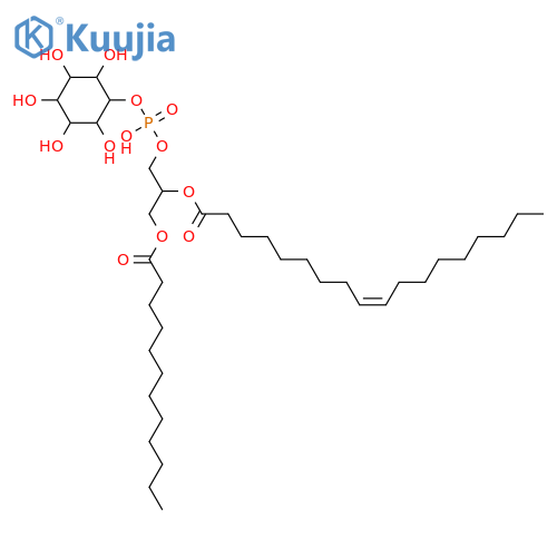 3-Phosphatidylinositol; Glycerol 1-dodecanoate 2-(9Z-octadecenoate) 3-phosphoinositol structure