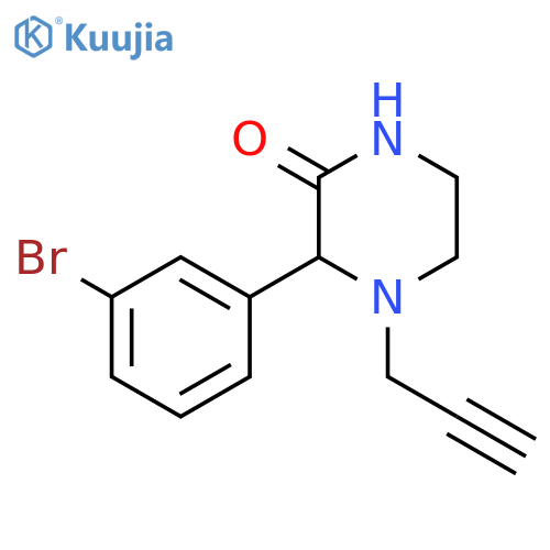 3-(3-Bromophenyl)-4-(prop-2-yn-1-yl)piperazin-2-one structure