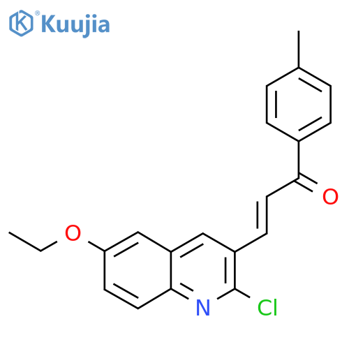 (E)-3-(2-chloro-6-ethoxyquinolin-3-yl)-1-(4-methylphenyl)prop-2-en-1-one structure