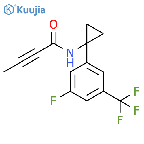 N-[1-[3-Fluoro-5-(trifluoromethyl)phenyl]cyclopropyl]-2-butynamide structure