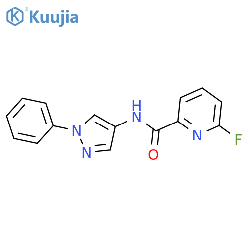 6-Fluoro-N-(1-phenyl-1H-pyrazol-4-yl)-2-pyridinecarboxamide structure