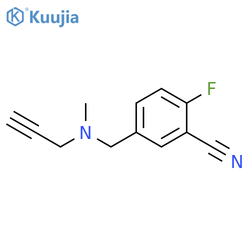 2-Fluoro-5-[(methyl-2-propyn-1-ylamino)methyl]benzonitrile structure