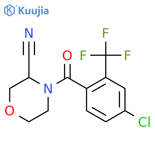 4-[4-Chloro-2-(trifluoromethyl)benzoyl]morpholine-3-carbonitrile structure