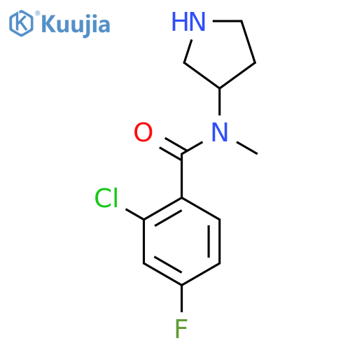 2-Chloro-4-fluoro-N-methyl-N-(pyrrolidin-3-yl)benzamide structure