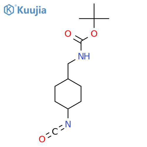 Tert-butyl N-[(4-isocyanatocyclohexyl)methyl]carbamate structure