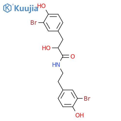 Benzenepropanamide, 3-bromo-N-[2-(3-bromo-4-hydroxyphenyl)ethyl]-α,4-dihydroxy-, (αS)- structure