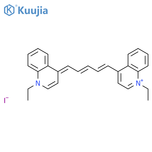 Quinolinium,1-ethyl-4-[5-(1-ethyl-4(1H)-quinolinylidene)-1,3-pentadien-1-yl]-, iodide (1:1) structure