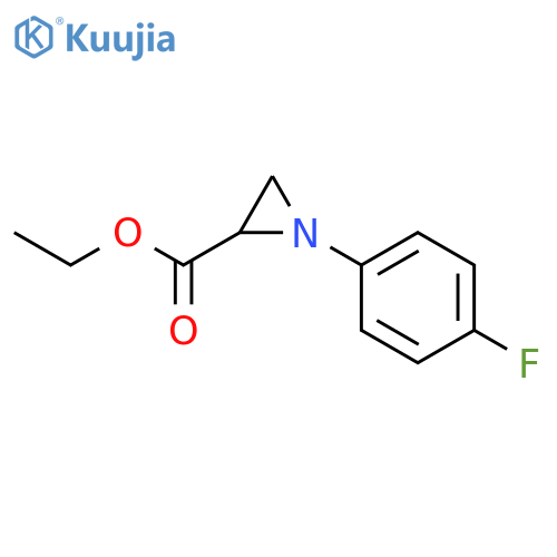 2-Aziridinecarboxylic acid, 1-(4-fluorophenyl)-, ethyl ester structure