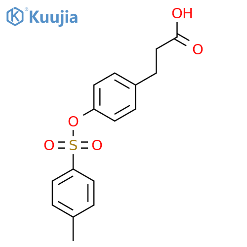 3-{4-[(4-Methylbenzenesulfonyl)oxy]phenyl}propanoic acid structure