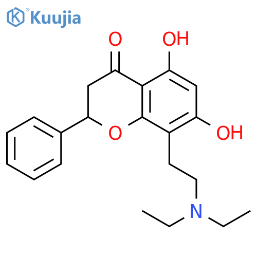4H-1-Benzopyran-4-one,8-[2-(diethylamino)ethyl]-2,3-dihydro-5,7-dihydroxy-2-phenyl-, (S)- (9CI) structure