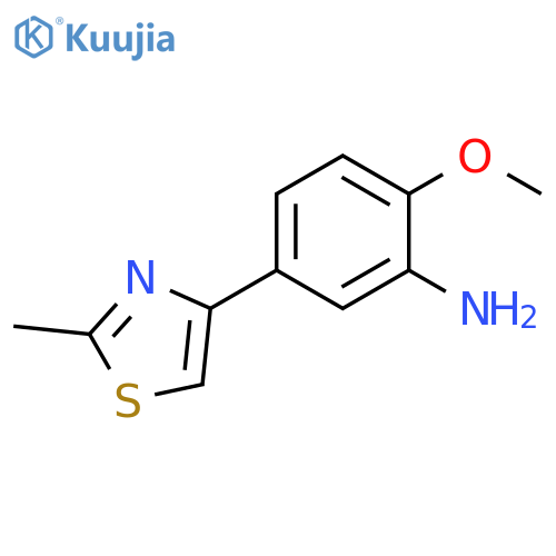 2-Methoxy-5-(2-methyl-thiazol-4-yl)-phenylamine structure