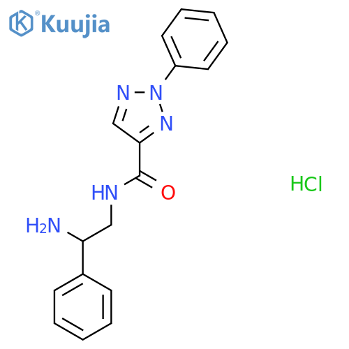 N-(2-Amino-2-phenylethyl)-2-phenyltriazole-4-carboxamide;hydrochloride structure
