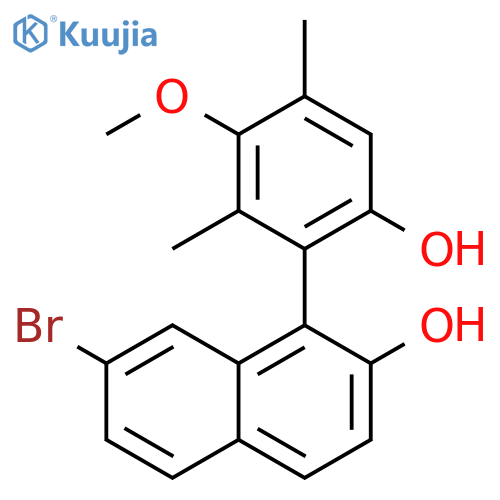 7-Bromo-1-(6-hydroxy-3-methoxy-2,4-dimethylphenyl)naphthalen-2-ol structure